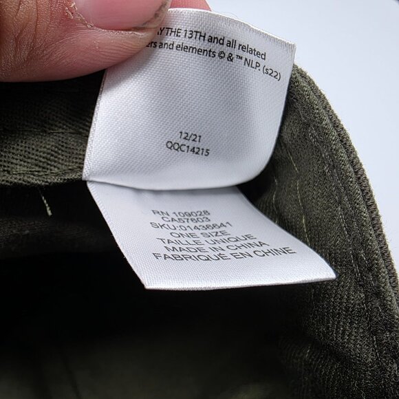 Friday the 13th Camp Crystal Lake Hat Cap Frayed Halloween Moss Green Casual - Picture 7 of 10